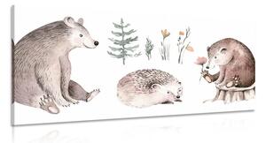 Tablou întâlnirea animaluțelor în pădure