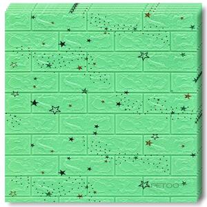 10 x Placi Tapet 3D - 70 X 77 Cm "Verde Cu Steluțe" 3mm ( COD: 55 )