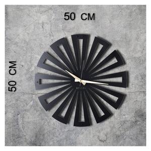 Ceas de perete Symmetry, metal, negru, 50x50 cm