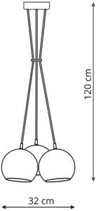 Light Prestige Rame lampă suspendată 3x40 W cupru LP-2014/3P