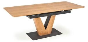 Masa extensibila UMBERTO, stejar/negru, 160/200x90x77 cm
