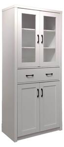 Dulap bucatarie cu vitrina Nisso Alb 80x40x183.5 cm