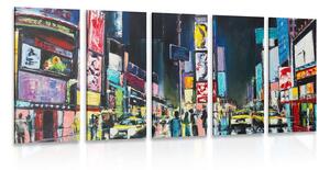 Tablou 5-piese New York colorat