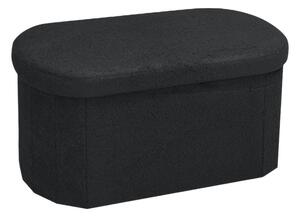 Bancuta hol cufar cu depozitare Ottoman Otto boucle Gri inchis 76x38x38 cm