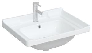 Chiuvetă de baie albă 61x48x23 cm, pătrată, ceramică