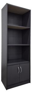Biblioteca Tekaro Gri inchis 60x29x166 cm