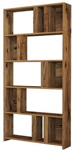 Biblioteca LIMA, nuc, PAL melaminat, 90x20x180 cm
