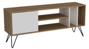 Comoda TV MISTICO-140, nuc/negru/alb, PAL melaminat, 140x36x59 cm