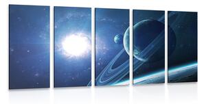 Tablou 5-piese planeta în universul
