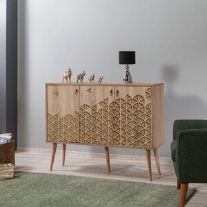Comoda Mega-120, stejar sonoma, PAL melaminat, 120x36x90 cm