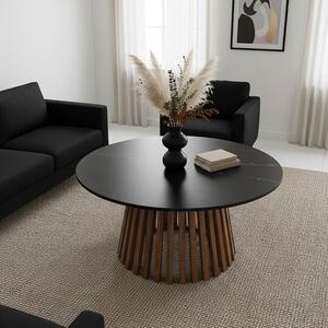 Masuta de cafea Mable boho Negru 100x100x45 cm