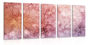 Tablou 5-piese Mandala florală