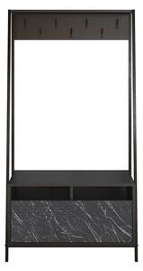 Mobilier hol DEVIN, negru, PAL melaminat/metal, 94x35x180 cm