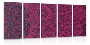 Tablou 5-piese Mandala elegantă