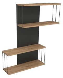 Raft DESTAN, pin/gri antracit, PAL melaminat, 48x19x96 cm