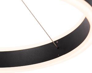 Lampă suspendată neagră 30 cm cu LED reglabil în 3 trepte - Lyani