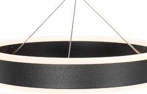 Lampă suspendată neagră rotundă cu LED în 3 trepte reglabilă 3 lumini - Lyani