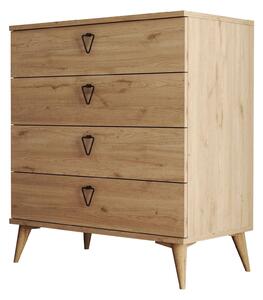 Comoda VERSA-CE, 3612, stejar, PAL melaminat, 80x45x91 cm