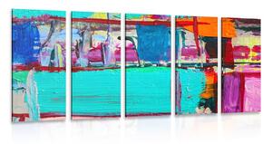 Tablou 5-piese pictură abstractă