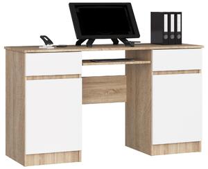 Masă PC Aranandose (stejar sonoma + alb). Promo -21%. 1117051