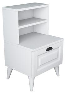 Noptiera BD105, alb, PAL melaminat, 40x45x75 cm