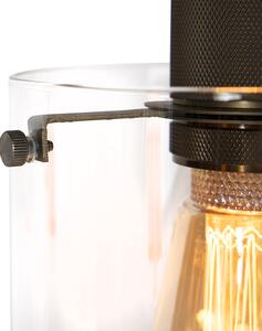 Lampă suspendată scandinavă bronz cu sticlă cu 3 lumini - Dom