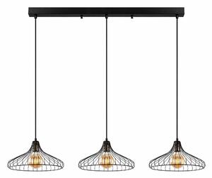 Lustra DEPAY 11260, negru, metal, 148x36x30-120 cm