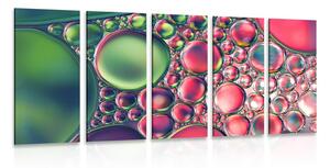 Tablou 5-piese picături de ulei în design abstract