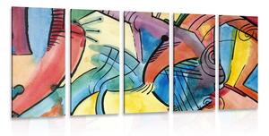Tablou 5-piese artă abstractă