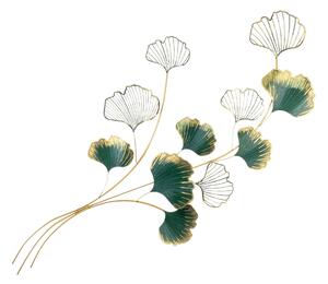 Decoratiune perete YIWU, verde/auriu, metal, 120x4x100 cm