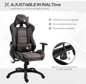 Vinsetto scaun ergonomic de birou,64.5x54x120.5-130cm, maro | AOSOM RO