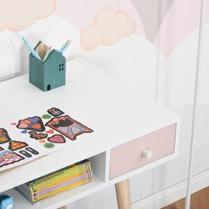 HOMCOM Birou cu sertare pentru copii, Camera copii MDF, 100x48x76.5 cm, Multicolor
