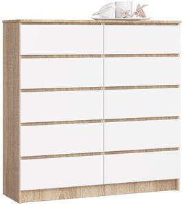 Comodă Kraft 10SZ (stejar sonoma + alb). Promo -14%. 1117145