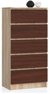Z0ND0 Comodă Kalista V (stejar sonoma + wenge). 1069019