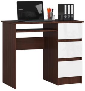 Masă PC Benicio (wenge + alb) (D). Promo -18%. 1069030