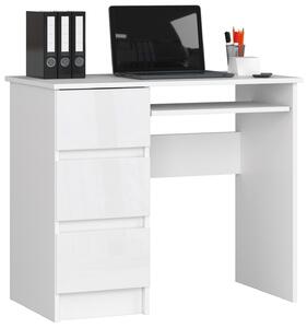 Z0ND0 Masă PC Benicio (alb + alb lucios) (S). 1069033