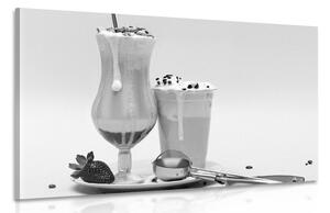 Tablou cocktail de lapte în design alb-negru