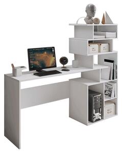 Birou MAXIM, alb, DTD laminat, 158x40x134 cm