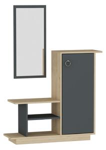Pantofar ASIA, stejar/gri antracit, PAL melaminat, 80x30x90 cm