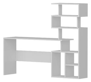 Birou NEXT, alb, PAL melaminat, 160x40x135 cm