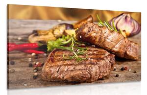 Tablou steak de vită la grătar