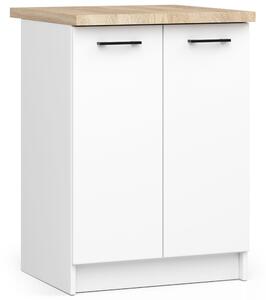 Dulap inferior de bucătărie Ozara S60 2D (alb). Promo -23%. 1069129