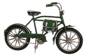 Macheta bicicleta din metal verde 16 cm