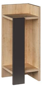 Noptiera Elos Right, stejar/gri antracit, PAL melaminat, 25x27x60 cm