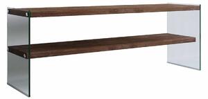 Comoda TV TV103, nuc, sticla/lemn, 120x35x45 cm