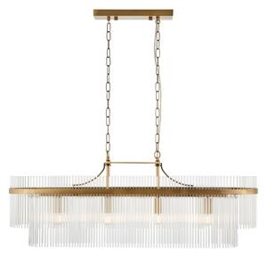 Lustră pe lanț Endon 112573 MARIETTA 4xE14/6W/230V alamă/transparent