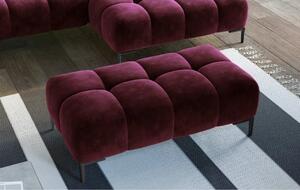Taburet PLAZA XL, stofa catifelata rosu - Riviera 61, Gama Premium, 13