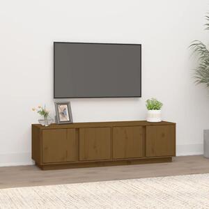 Comodă TV, maro miere, 140x40x40 cm, lemn masiv de pin