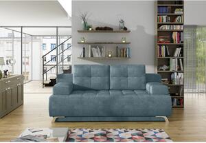 Canapea extensibila OSLO, stofa catifelata albastru - Palladium 14, Ga