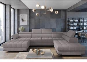 Coltar extensibil SELVA XL, sezlong dreapta, stofa catifelata bej - Wh